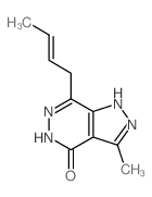 4H-Pyrazolo[3,4-d]pyridazin-4-one,7-(2-buten-1-yl)-1,5-dihydro-3-methyl-结构式