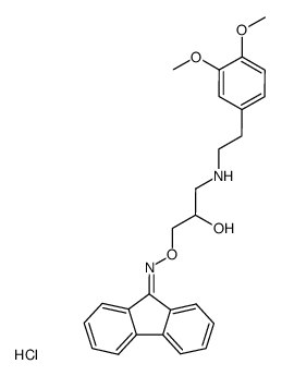 Fluoren-9-one O-{3-[2-(3,4-dimethoxy-phenyl)-ethylamino]-2-hydroxy-propyl}-oxime; hydrochloride Structure