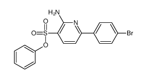 phenyl 2-amino-6-(4-bromophenyl)pyridine-3-sulfonate结构式