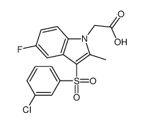 2-[3-(3-chlorophenyl)sulfonyl-5-fluoro-2-methylindol-1-yl]acetic acid Structure