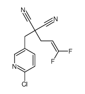 2-[(6-chloropyridin-3-yl)methyl]-2-(3,3-difluoroprop-2-enyl)propanedinitrile Structure