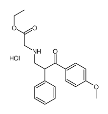 ethyl 2-[[3-(4-methoxyphenyl)-3-oxo-2-phenylpropyl]amino]acetate,hydrochloride Structure