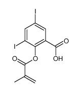 3,5-diiodo-2-(2-methylprop-2-enoyloxy)benzoic acid Structure