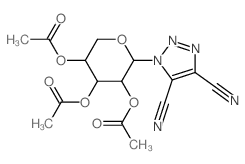 1H-1,2,3-Triazole-4,5-dicarbonitrile,1-(2,3,4-tri-O-acetyl-b-D-ribopyranosyl)- (9CI) Structure