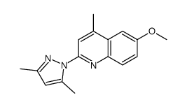 2-(3,5-dimethylpyrazol-1-yl)-6-methoxy-4-methyl-quinoline结构式