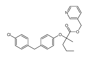 pyridin-3-ylmethyl 2-[4-[(4-chlorophenyl)methyl]phenoxy]-2-methylpentanoate Structure