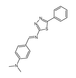 (4-dimethylamino-benzylidene)-(5-phenyl-[1,3,4]thiadiazol-2-yl)-amine结构式