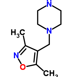 1-(3,5-DIMETHYL-ISOXAZOL-4-YLMETHYL)-PIPERAZINE结构式