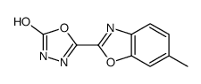 5-(6-methyl-1,3-benzoxazol-2-yl)-3H-1,3,4-oxadiazol-2-one结构式