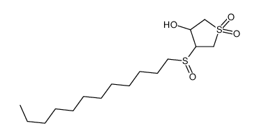 4-dodecylsulfinyl-1,1-dioxothiolan-3-ol结构式