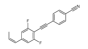 4-[2-(2,6-difluoro-4-prop-1-enylphenyl)ethynyl]benzonitrile Structure