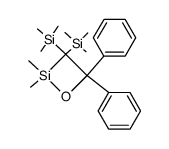 2,2-Dimethyl-4,4-diphenyl-3,3-bis(trimethylsilyl)-1-oxa-2-silacyclobutan结构式