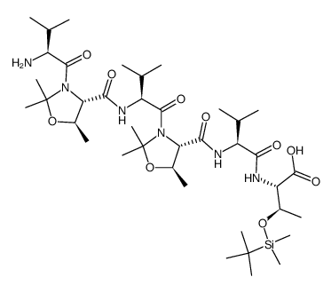 Val-Thr(ψMe,Mepro)-Val-Thr(ψMe,Mepro)-Val-Thr(TBS)-OH Structure