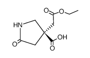 (R)-3-(2-ethoxy-2-oxoethyl)-5-oxopyrrolidine-3-carboxylic acid Structure