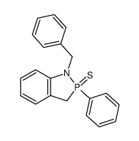 1-benzyl-2-phenyl-2,3-dihydro-1H-1,2-benzazaphosphole 2-sulfide结构式