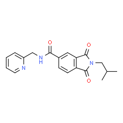 2-(2-methylpropyl)-1,3-dioxo-N-(pyridin-2-ylmethyl)-2,3-dihydro-1H-isoindole-5-carboxamide picture