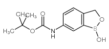 5-BOC-氨基-2-羟甲基苯基硼酸结构式