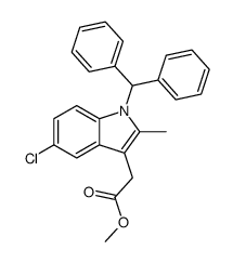 methyl [5-chloro-1-(diphenylmethyl)-2-methyl-1H-indol-3-yl]acetate Structure