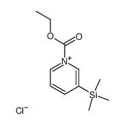 1-(ethoxycarbonyl)-3-(trimethylsilyl)pyridin-1-ium chloride结构式