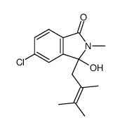 5-Chloro-3-(2,3-dimethyl-but-2-enyl)-3-hydroxy-2-methyl-2,3-dihydro-isoindol-1-one结构式