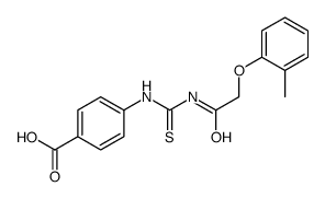 4-[[[[(2-METHYLPHENOXY)ACETYL]AMINO]THIOXOMETHYL]AMINO]-BENZOIC ACID结构式