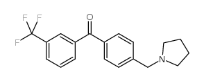 4'-PYRROLIDINOMETHYL-3-TRIFLUOROMETHYLBENZOPHENONE结构式