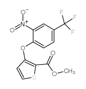 methyl 3-[2-nitro-4-(trifluoromethyl)phenoxy]thiophene-2-carboxylate结构式