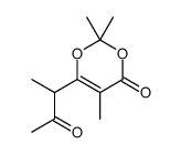 2,2,5-trimethyl-6-(3-oxobutan-2-yl)-1,3-dioxin-4-one结构式