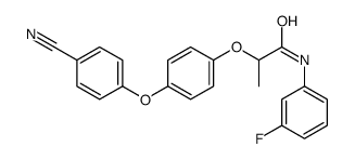 2-[4-(4-cyanophenoxy)phenoxy]-N-(3-fluorophenyl)propanamide Structure