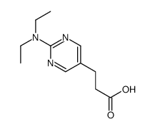 3-[2-(diethylamino)pyrimidin-5-yl]propanoic acid Structure