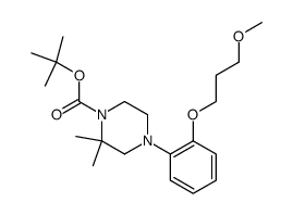 4-[2-(3-methoxypropoxy)phenyl]-2,2-dimethylpiperazine-1-carboxylic acid t-butyl ester结构式