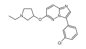 3-(3-chloro-phenyl)-6-(1-ethyl-pyrrolidin-3-yloxy)-imidazo[1,2-b]pyridazine结构式