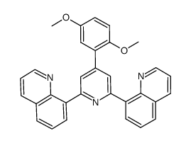 4-(2,5-dimethoxyphenyl)-2,6-di(quinolin-8-yl)pyridine结构式