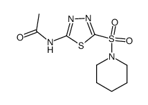 1-(acetylamino-[1,3,4]thiadiazole-2-sulfonyl)-piperidine结构式