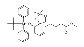 methyl 9-O-(tert-butyldiphenylsilyl)-10,11-bis-O-(1-methylethylidene)-9(S),10(R),11-trihydroxy-6(Z)-undecenoate结构式