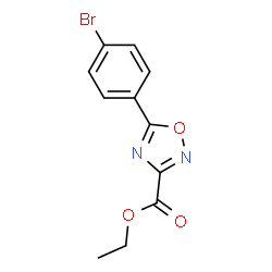 Ethyl5-(4-bromophenyl)-[1,2,4]oxadiazole-3-carboxylate结构式