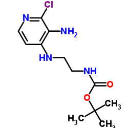 2-(3-氨基-2-氯吡啶-4-氨基)乙基氨基甲酸叔丁酯结构式