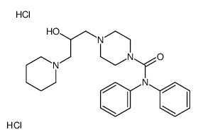 4-(2-hydroxy-3-piperidin-1-ylpropyl)-N,N-diphenylpiperazine-1-carboxamide,dihydrochloride结构式