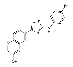 6-[2-(4-bromoanilino)-1,3-thiazol-4-yl]-4H-1,4-benzoxazin-3-one Structure