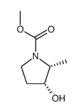 1-Pyrrolidinecarboxylicacid,3-hydroxy-2-methyl-,methylester,cis-(9CI) Structure