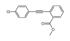 methyl 2-((4-chlorophenyl)ethynyl)benzoate结构式