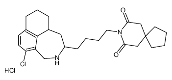 2-<4-(7,9-dioxo-8-azaspiro<4.5>decan-8-yl)butyl>-5-chloro-1,2,3,4,8,9,10,10a-octahydronaphth<1,8-cd>azepine hydrochloride Structure
