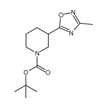 tert-butyl 3-(3-methyl-1,2,4-oxadiazol-5-yl)piperidine-1-carboxyIate Structure