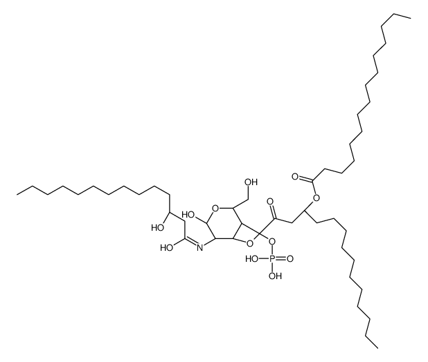 [(3R)-1-[(2R,3R,4R,5S,6R)-2-hydroxy-6-(hydroxymethyl)-3-[[(3R)-3-hydroxytetradecanoyl]amino]-5-phosphonooxyoxan-4-yl]oxy-1-oxotetradecan-3-yl] pentadecanoate Structure