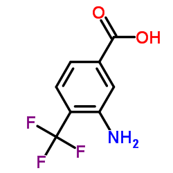 3-氨基-4-三氟甲基苯甲酸结构式