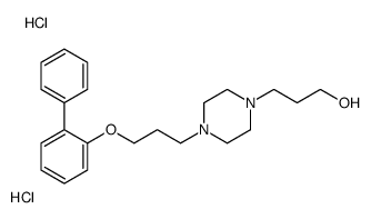 4-(3-((1,1'-Biphenyl)-2-yloxy)propyl)-1-piperazineethanol, dihydrochloride Structure