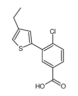 4-chloro-3-(4-ethylthiophen-2-yl)benzoic acid结构式