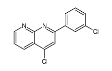 4-chloro-2-(3-chloro-phenyl)-[1,8]naphthyridine结构式