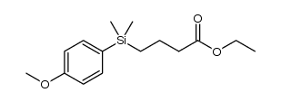 ethyl 4-((4-methoxyphenyl)dimethylsilyl)butanoate Structure