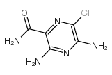 6-Chloro-3,5-diamino-2-pyrazinecarboxamide structure